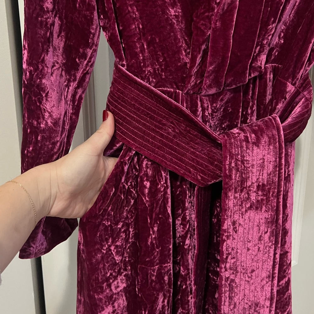 A.L.C. Kiera Velvet Pink Silk Blend Mini Dress (Size 2) - Picture 8 of 8